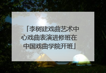 李树建戏曲艺术中心戏曲表演进修班在中国戏曲学院开班
